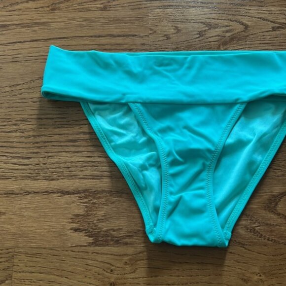 Victoria's Secret Bikini Bottom Swim Cheeky XS Banded Tiffany Blue Turquoise - Picture 3 of 4